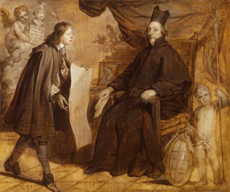 Ritratto di preelato e giovane uomo